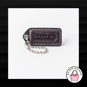 2" Medium COACH BROWN LEATHER KEY FOB BAG CHARM